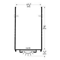 Pemko 221AV36 Aluminum Finish Wrap Around Door Bottom Door Shoes with Vinyl Weatherseal for 36" Door